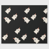 可愛い幽霊パターンハロウィーンをテーマにしたラッピング紙 ラッピングペーパー (フラット)
