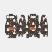 可愛い幽霊パターンハロウィーンブラックビーフボックス フェイバーボックス (折り畳みなし)