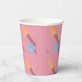 可愛い幽霊ピンクのハロウィーン 紙コップ (右)