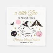 可愛い幽霊リトルブハロウィーンベイビーシャワー スタンダードカクテルナプキン (正面)