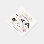可愛い幽霊リトルブハロウィーンベイビーシャワー スタンダードカクテルナプキン (角)