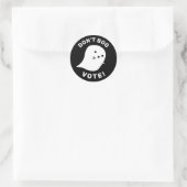 可愛い幽霊ー投票するな!シール ラウンドシール (バッグ)