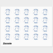 可愛い幽霊ー投票するな！シール ラウンドシール (シート)