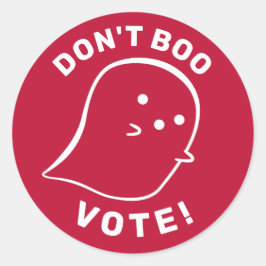 可愛い幽霊ー投票するな!シール ラウンドシール