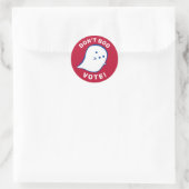 可愛い幽霊ー投票するな！シール ラウンドシール (バッグ)