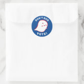 可愛い幽霊ー投票するな！シール ラウンドシール (バッグ)