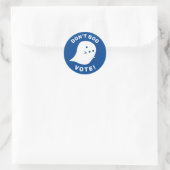 可愛い幽霊ー投票するな！シール ラウンドシール (バッグ)