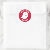 可愛い幽霊ー投票するな!シール ラウンドシール (バッグ)