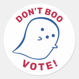 可愛い幽霊ー投票するな!シール ラウンドシール