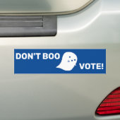 可愛い幽霊ー投票するな！バンパーステッカー バンパーステッカー (車上)