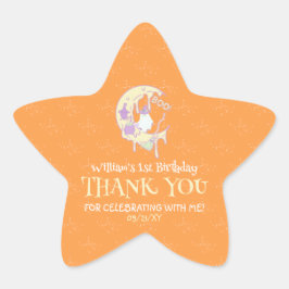 可愛い幽霊不気味ムーンワンハロウィーン1歳 星シール