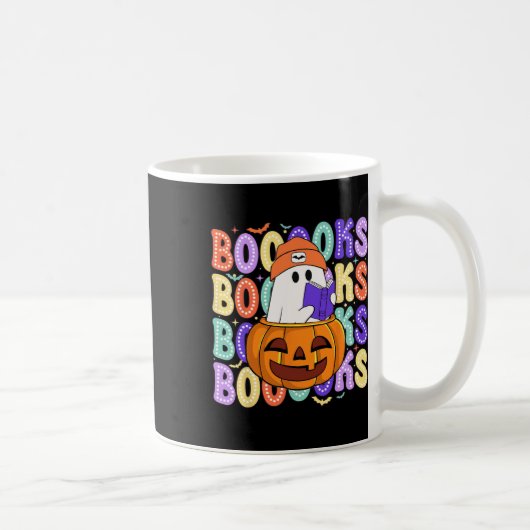 可愛い幽霊先生ハロウィーンライブラリアン読モアB コーヒーマグカップ (右)