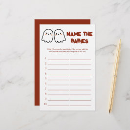 可愛い幽霊名ツインベビーシャワーゲーム