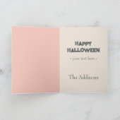 可愛い幽霊幽霊のよく出るの森の水の色ハロウィーン カード (内部)