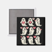 可愛い幽霊恋人ハートヴァレンティーンズデイおもしろいカップル マグネット (正面/裏面)