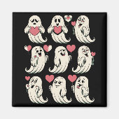 可愛い幽霊恋人ハートヴァレンティーンズデイおもしろいカップル マグネット (正面)