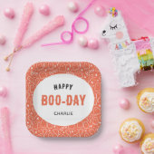 可愛い幽霊柄ハッピーブデイパーソナライズされた ペーパープレート (パーティー)