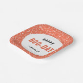 可愛い幽霊柄ハッピーブデイパーソナライズされた ペーパープレート (傾斜あり)