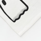 可愛い幽霊白黒 フリースブランケット (角)