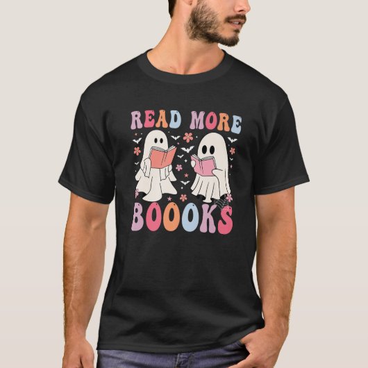 可愛い幽霊読ブックもっとおもしろい先生H Tシャツ (正面)
