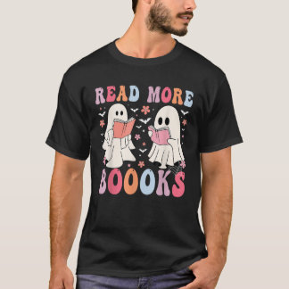 可愛い幽霊読ブックもっとおもしろい先生H Tシャツ