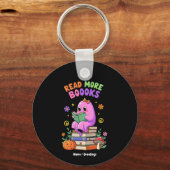 可愛い幽霊読「もっとブーーク」面白いハロウィーン キーホルダー (正面)