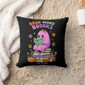 可愛い幽霊読「もっとブーーク」面白いハロウィーン クッション (ブランケット)