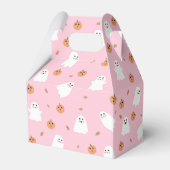 可愛い幽霊&パンプキンピンクハロウィーンパターン フェイバーボックス (裏面サイド)