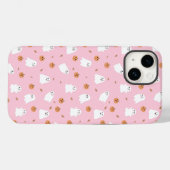 可愛い幽霊&パンプキンピンクハロウィーンパターン Case-Mate iPhoneケース (裏面 (横))
