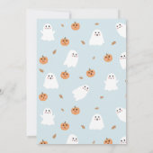 可愛い幽霊&パンプキンブルーハロウィンバースデーパーティー 招待状 (裏面)