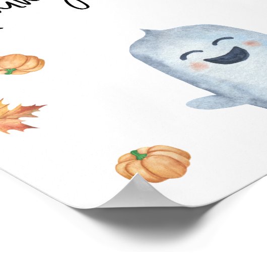 可愛い幽霊 – ママのお腹の大きさ ポスター (角)