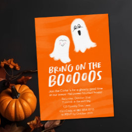 可愛い幽霊「Bring on the Booos」ハロウィン 招待状