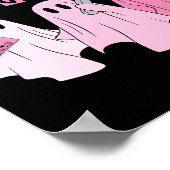 可愛い幽霊mean Ghoulsおもしろいハロウィーンのコスチュームスポック ポスター (角)