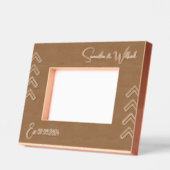 可愛い幾何学名彫り木枠 レーザー彫刻フレーム (左)