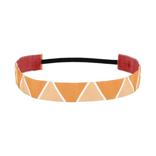 可愛い幾何学模様かわいいオレンジベージュシック アスレチックヘッドバンド (正面)