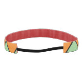 可愛い幾何学模様かわいいオレンジ色の緑の黒 アスレチックヘッドバンド (裏面)