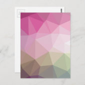 可愛い幾何学的なピンクのグラデーション ポストカード (正面/裏面)