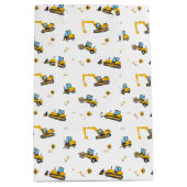 可愛い建築ダンプトラックパーティー用品 ミディアムペーパーバッグ (正面)