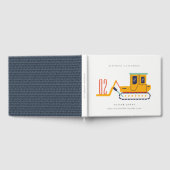 可愛い建築フォークリフト任意の年齢誕生日 ゲストブック (全面)