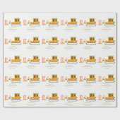 可愛い建築フォークリフト任意の年齢誕生日 ラッピングペーパー (フラット)