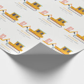 可愛い建築フォークリフト任意の年齢誕生日 ラッピングペーパー (角)