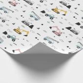 可愛い建築車柄 ラッピングペーパー (角)