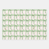 可愛い弓ラッピング紙。ギフトラッピング。 ラッピングペーパーシート (正面3)