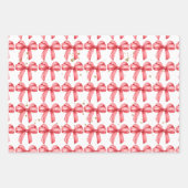 可愛い弓ラッピング紙。ギフトラッピング。 ラッピングペーパーシート (正面)