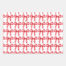 可愛い弓ラッピング紙。ギフトラッピング。 ラッピングペーパーシート