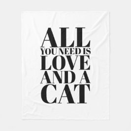 可愛い引用文必要なのは愛と猫の子猫 フリースブランケット