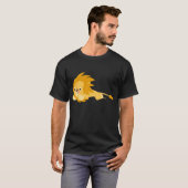 可愛い弾力のある漫画のライオンTシャツ Tシャツ (正面フル)