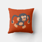 可愛い弾力のある漫画チンパンジー枕 クッション (裏面)