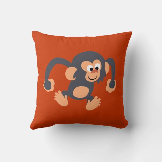 可愛い弾力のある漫画チンパンジー枕 クッション (裏面)