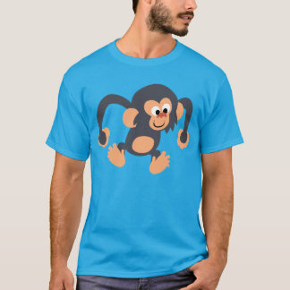 可愛い弾力のある漫画チンパンジーTシャツ Tシャツ